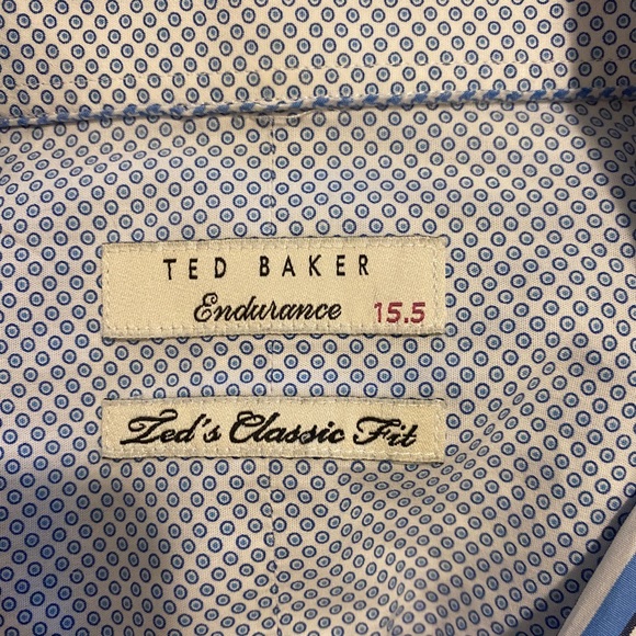 Ted Baker Light Blue Stripped Button Down - Picture 5 of 7